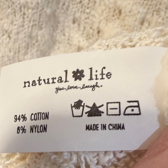 Natural Life Women's Out & About Cream Sweater Top size L. NWT - Picture 7 of 9